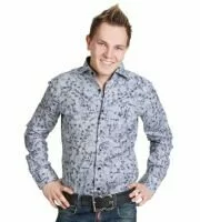 Мужская рубашка Paul Smith (Пол Смит) серая с узорами